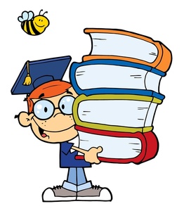 Books Clipart Image  Clip Art Image Of A School Boy Graduate Holding A