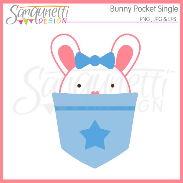 Bunny Pocket Clipart