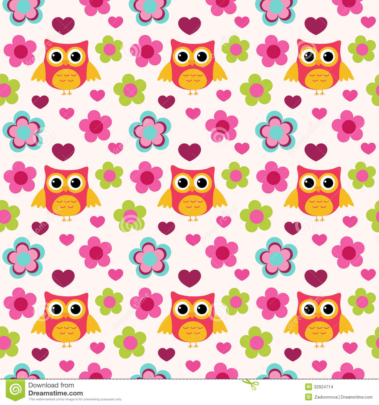 Colorful Owl Images Seamless Colorful Owl Pattern