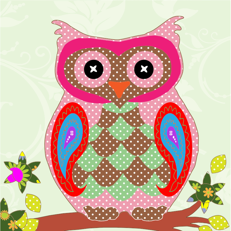 Colorful Owl Patchwork