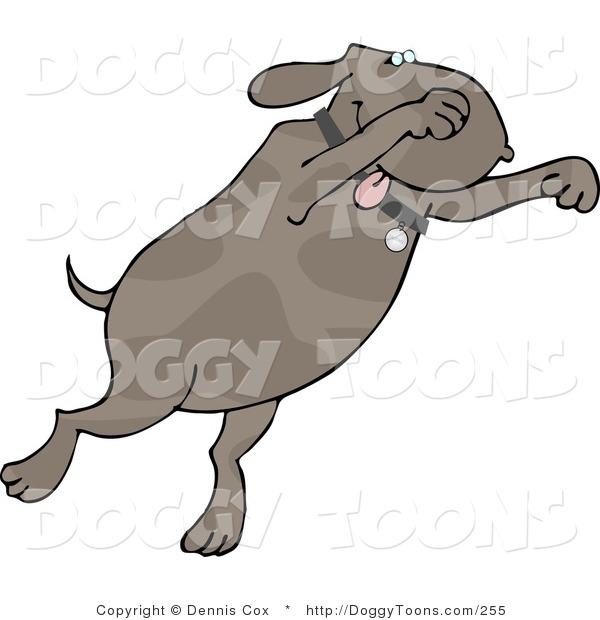 Doggy Clipart Of An Excited Dog Jumping Up To Greet Owner By Djart    