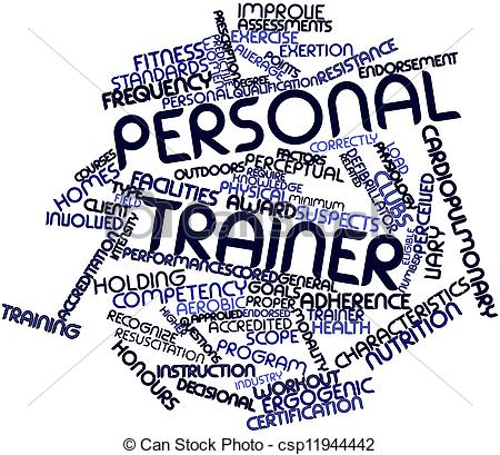 Drawing Of Word Cloud For Personal Trainer   Abstract Word Cloud For
