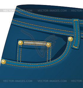 Front Pocket Of Jeans   Vector Image