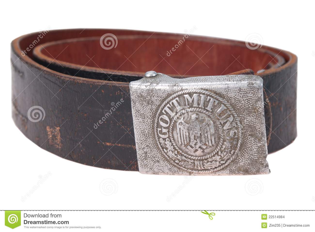 German Army Soldier Belt  Buckle With Imperial Eagle And Inscription    