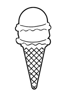 Ice Cream Cone Outline Clip Art At Clker Com   Vector Clip Art Online