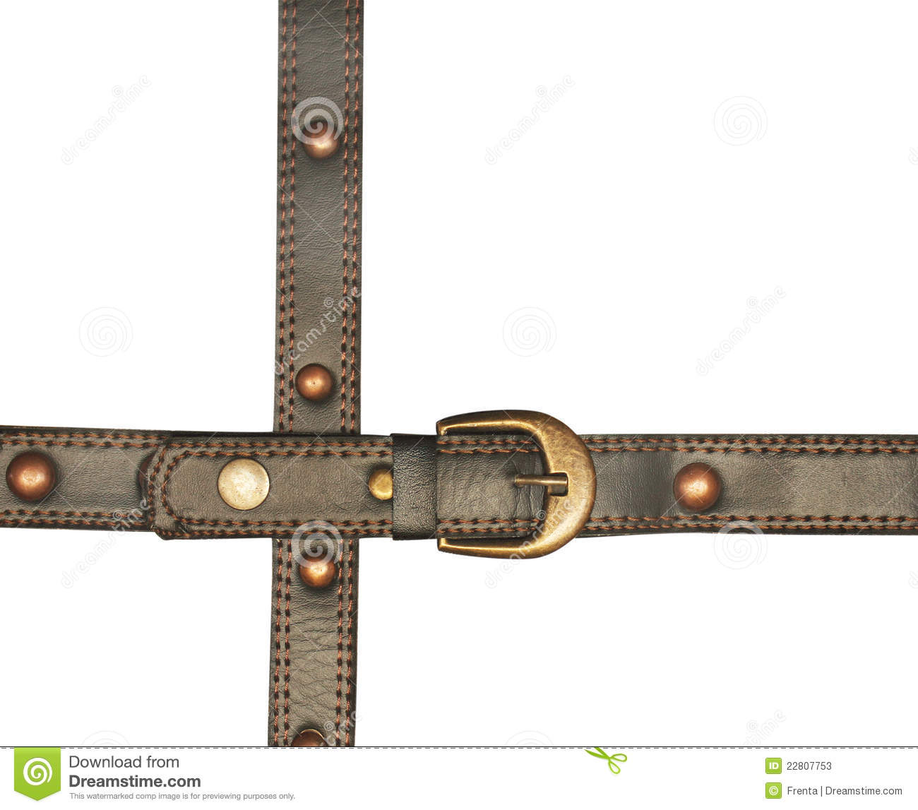 Leather Belt With Metal Buckle Stock Photos   Image  22807753