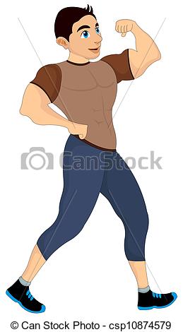 Man Flexing His Biceps Illustration      Csp10874579   Search Clipart