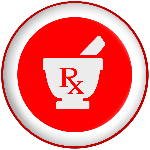 Mortar Pestle Rx Prescription Symbol Button A Clipart Image   Ipharmd