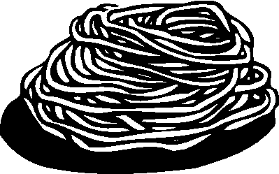 Noodles Clipart Black And White Noodle Vector Graphics