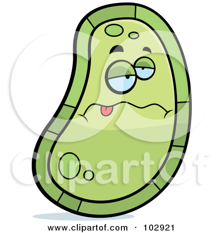 Rf  Clipart Illustration Of A Sick Green Germ Face By Cory Thoman