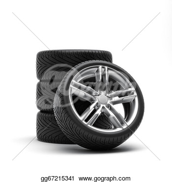 Rims Automobile Wheels On A White Background  Clipart Drawing