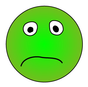 Sad Unhappy Sick Green Face