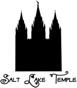 Salt Lake Temple Silhouette
