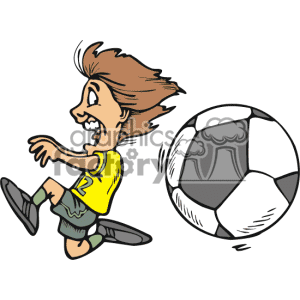 Teenage Girl Soccer Clipart