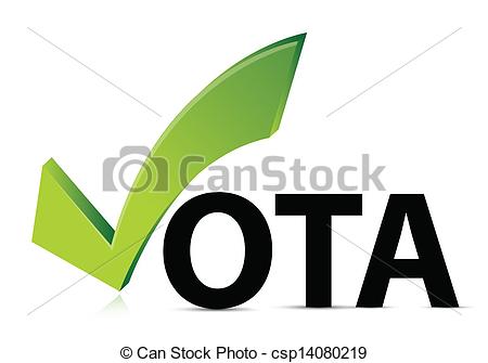 Vector Clip Art Of Green Check Mark Vote In Spanish On Isolated