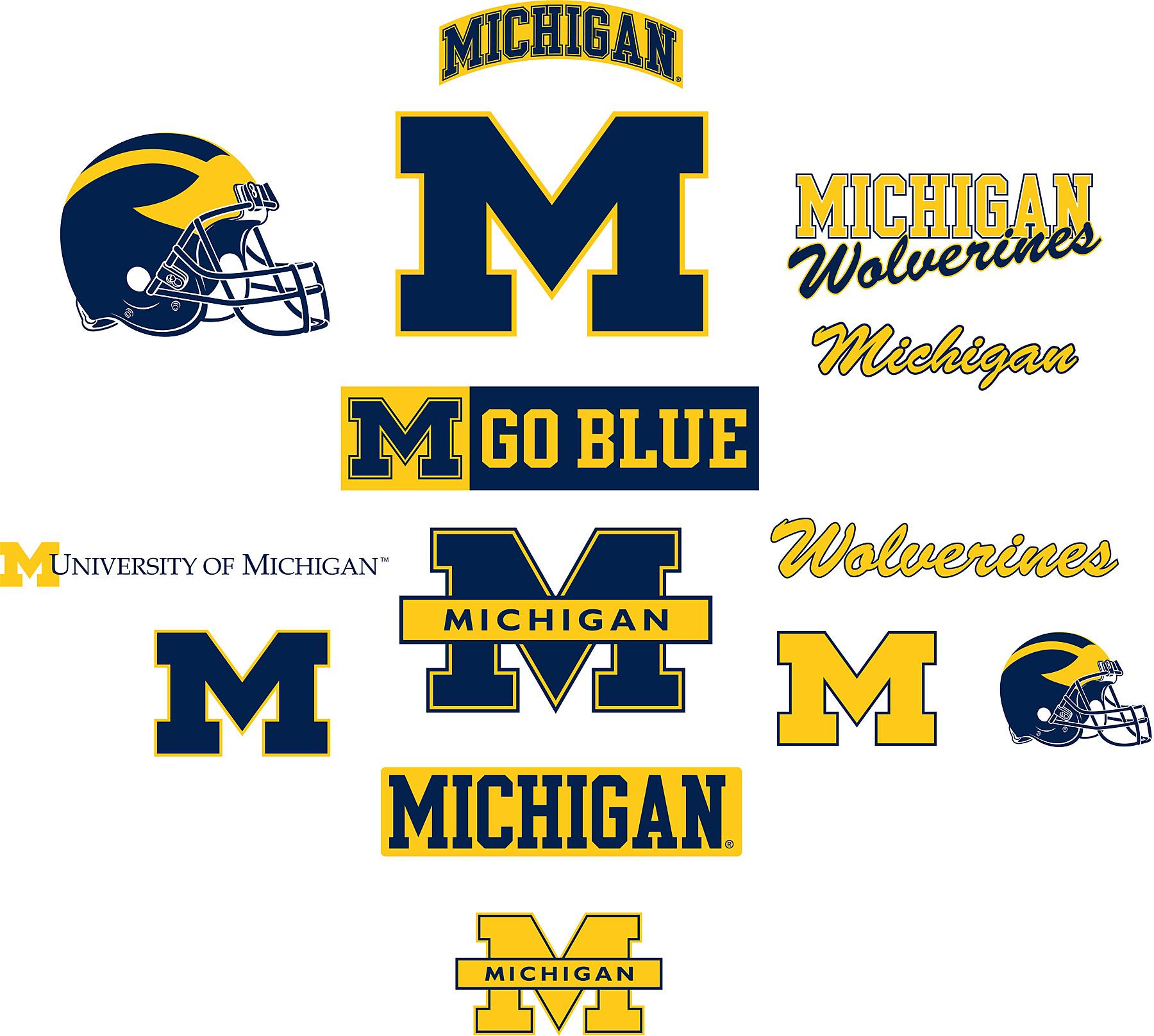 Wallcovering Michigan Wolverines Logo Fathead Jr Search Results