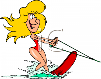 0511 1003 2119 3923 A Woman Water Skiing Clipart Image Jpg