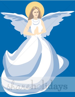 Beautiful Lady Angel   Christmas Angel Clipart