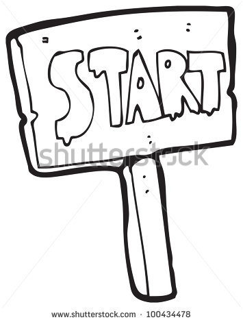 Cartoon Start Sign Stock Photo 100434478   Shutterstock