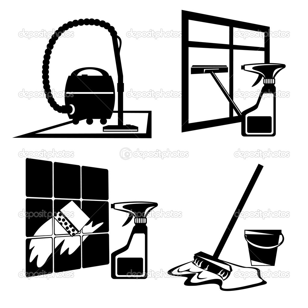 Cleaning Icons   Stock Vector   Print2d  3418244