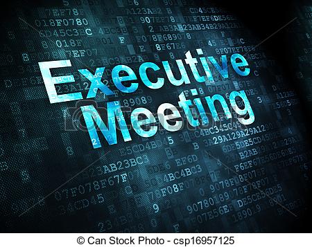 Clip Art Of Finance Concept  Executive Meeting On Digital Background    