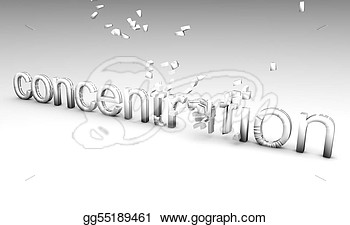 Clipart   Losing Concentration Creative Concept As A Art  Stock