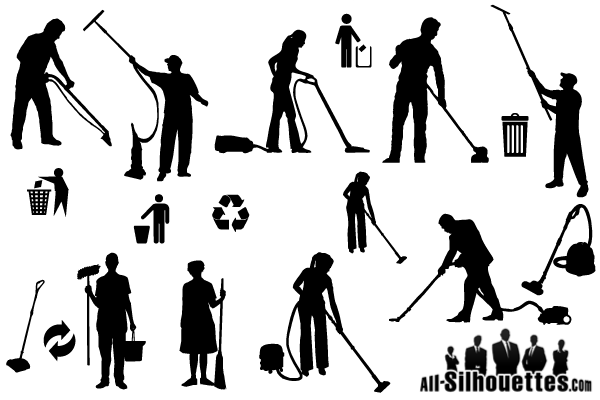 Free Vector Cleaner Silhouettes