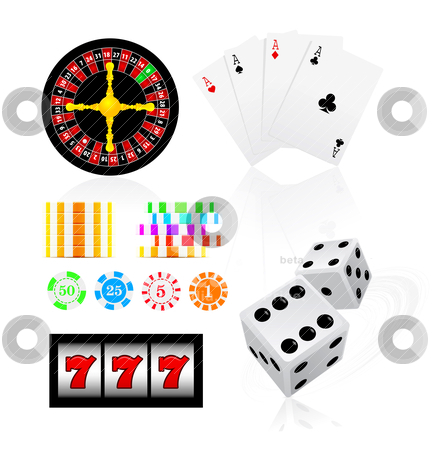 Gambling Icon Set Stock Vector Clipart Gambling Icon Set By Sermax55