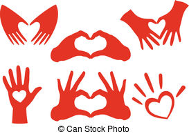 Hand Heart Stock Illustrations  36777 Hand Heart Clip Art Images And