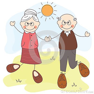 Happy Grandmother And Grandfather Royalty Free Stock Photo   Image