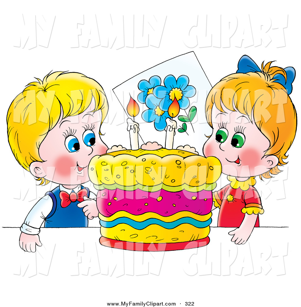 Larger Preview  Clip Art Of A Cheerful And Happy Boy And Girl Twins