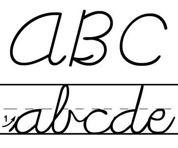 Learning Block Letters And Cursive Handwriting Fonts For D Nealian