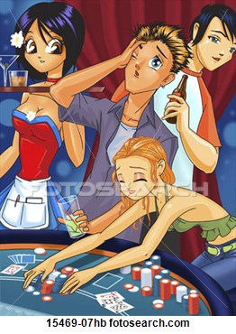 Losing To Woman At Casino Blackjack Table  Fotosearch   Search Clipart    