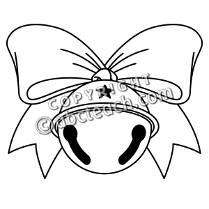 Of 1 Jingle Bell Clip Art In Black And White An Illustration