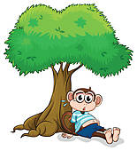 Sitting Under The Tree Stock Illustrations   Gograph