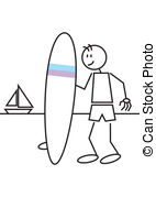 Stick Figure Surf   Stick Figure Of A Boy With A Surf Table