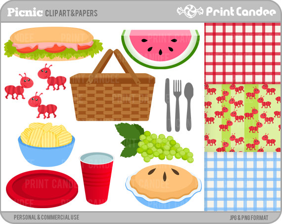 Use   Picnic Basket Blanket Watermelon Ants Pie Chips Sandwich