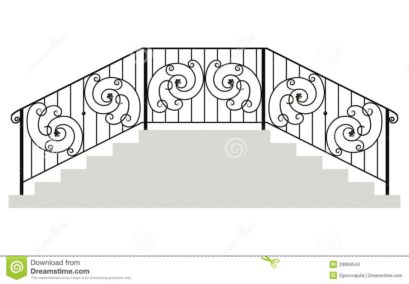 Wrought Iron Stairs Railing Stock Images   Image  29969544