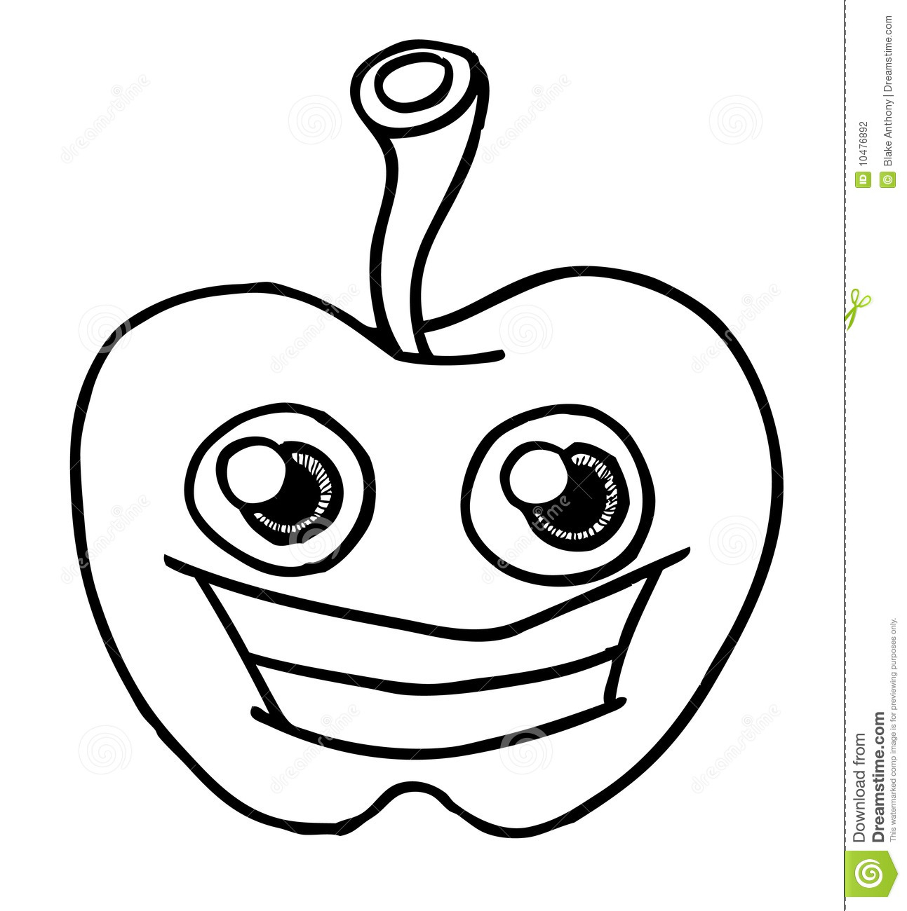 Apple Face Black And White Stock Photography   Image  10476892