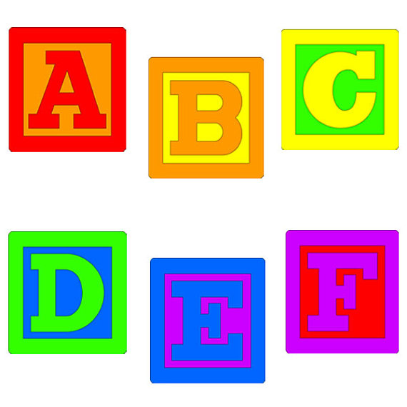 Baby Blocks Alphabet Clip Art