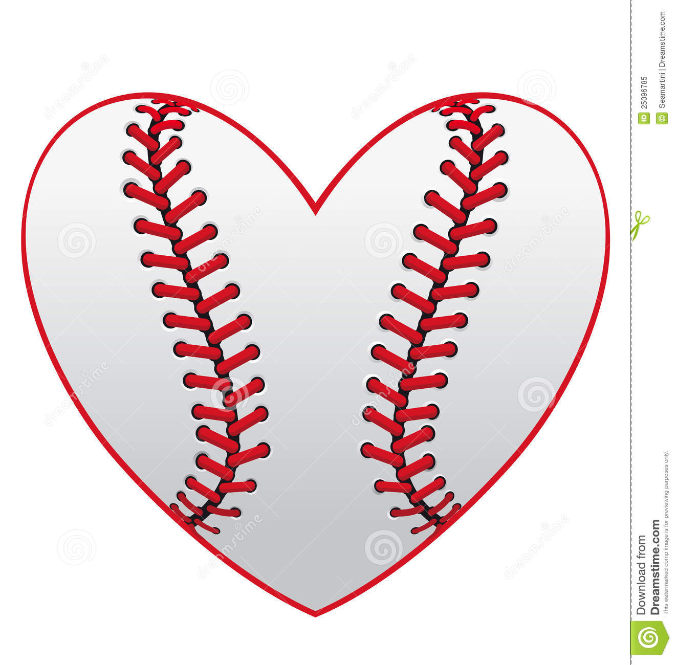 Baseball Heart Royalty Free Stock Photo   Image  25096785