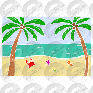 Beach Stencil For Classroom   Therapy Use   Great Beach Clipart