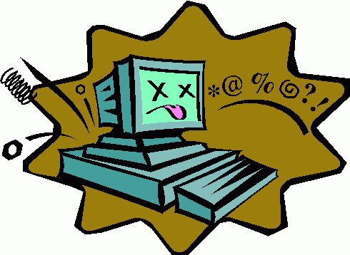 Computer With Virus 1 Clipart   Computer With Virus 1 Clip Art