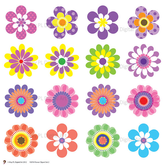 Digital Spring Flowers Mothers Day Clipart Clip By Maypldigitalart