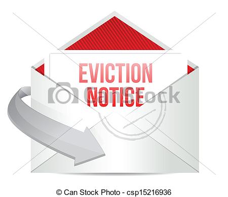 Eviction Notice Mail Or Email Illustration Design Over White