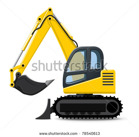 Excavator Stock Vector Illustration 78540613   Shutterstock