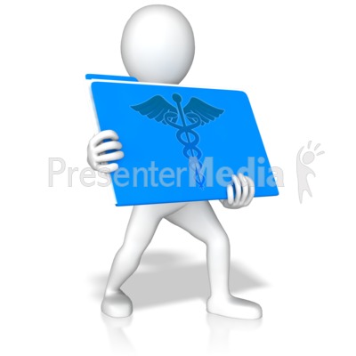 Figure Holding Medical Record   Presentation Clipart   Great Clipart