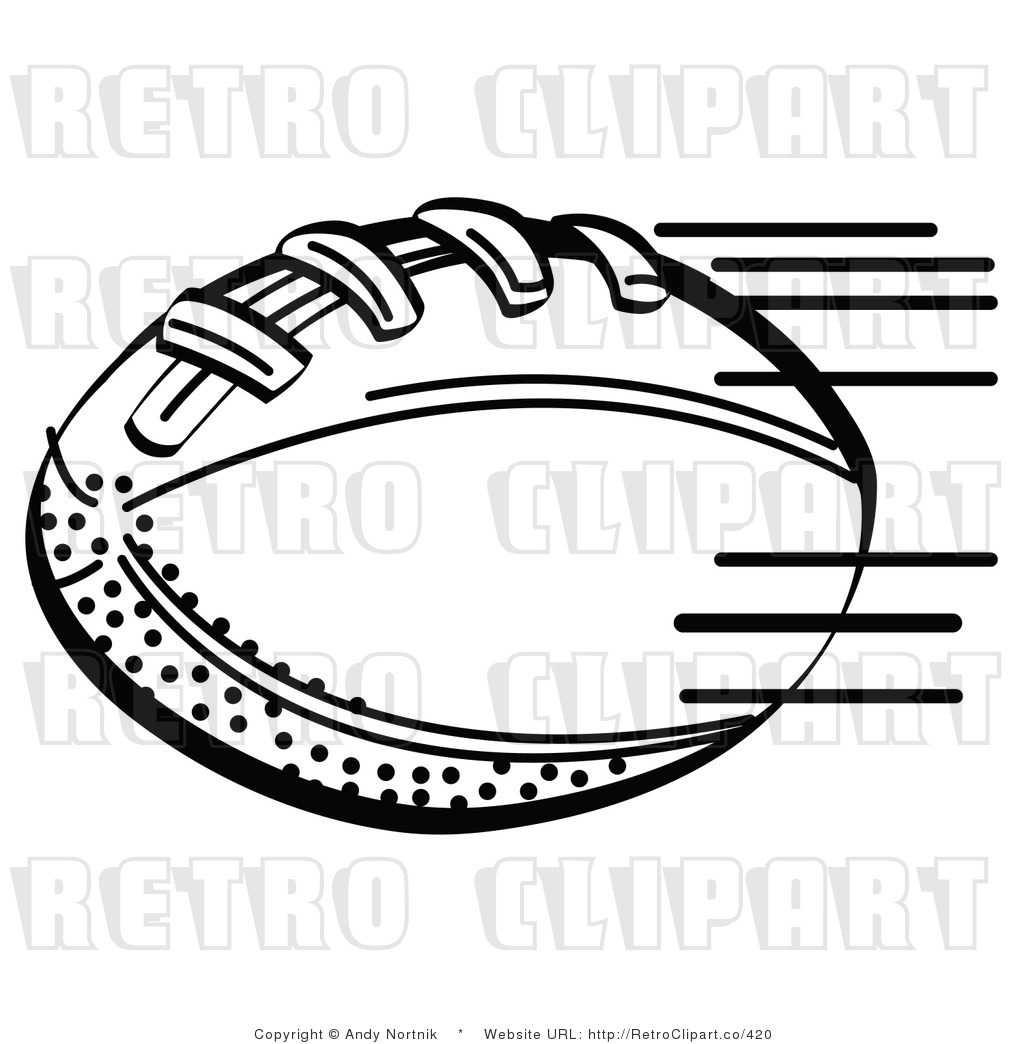 Flying Football Retro Royalty Free Vector Clipart By Andy Nortnik