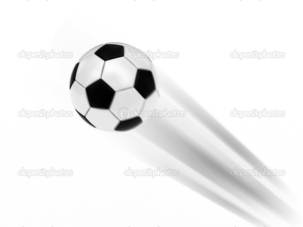 Flying Soccer Ball   Stock Photo   Madbit  2203612