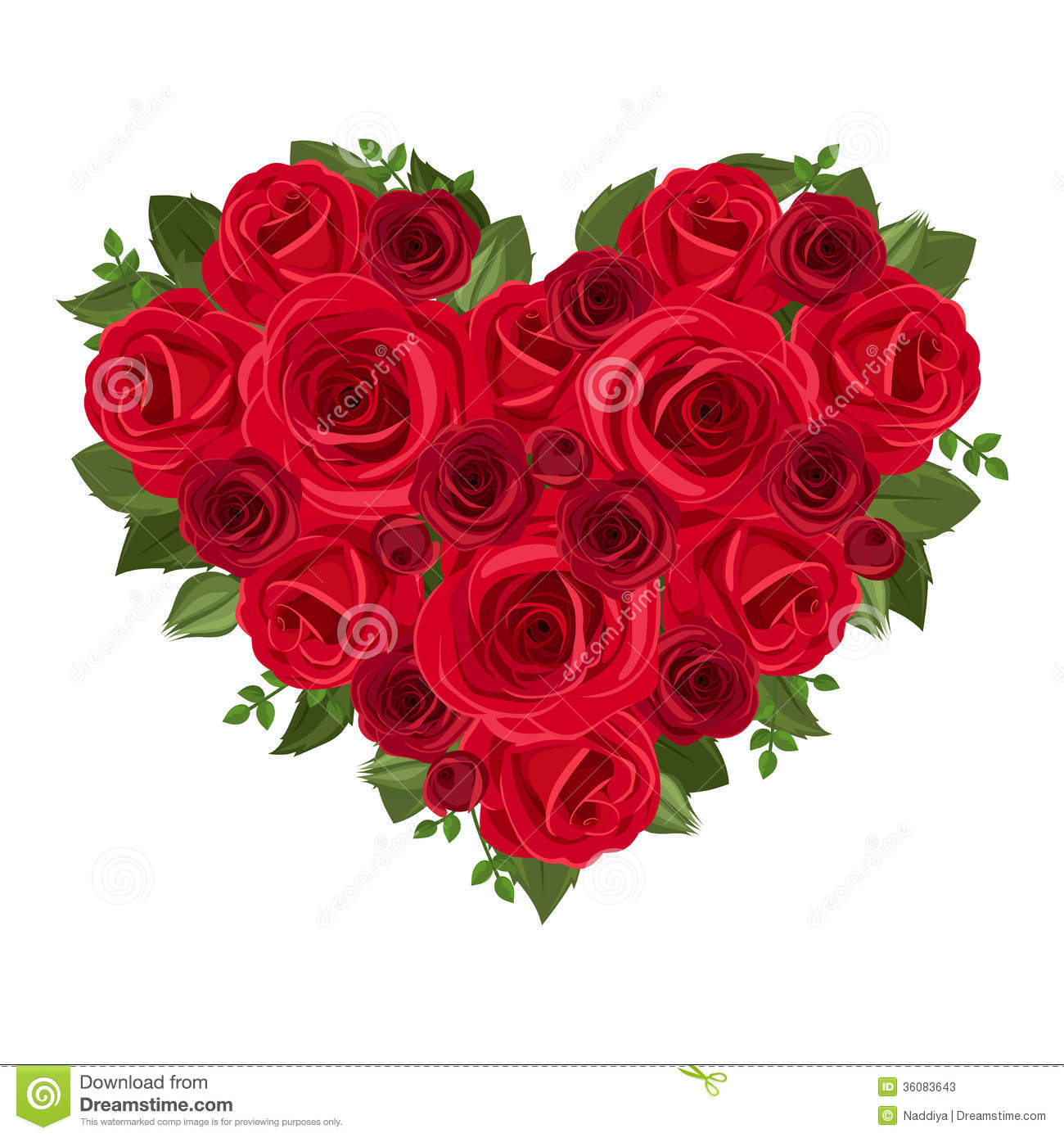 Heart Bouquet Of Red Roses  Stock Photos   Image  36083643